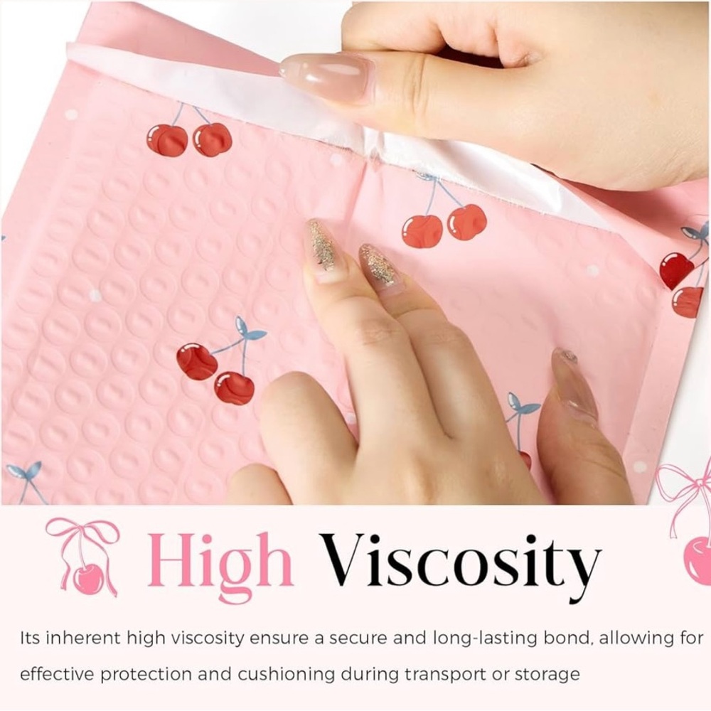 80 pc Cherry Themed Seller Shipping Bundle: Bubble Mailers Thank You Cards Gifts - Picture 4 of 13